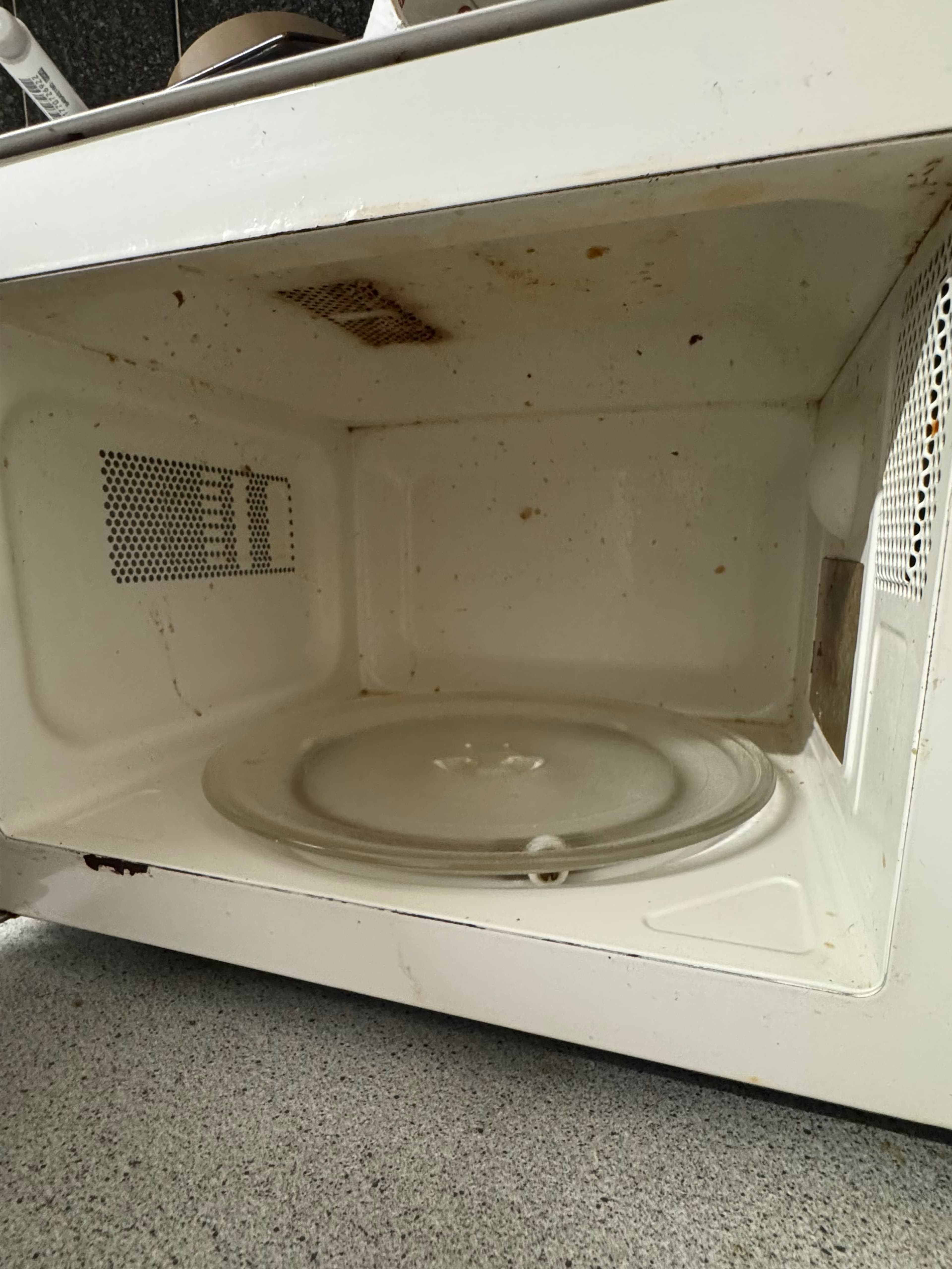 Microwave before cleaning