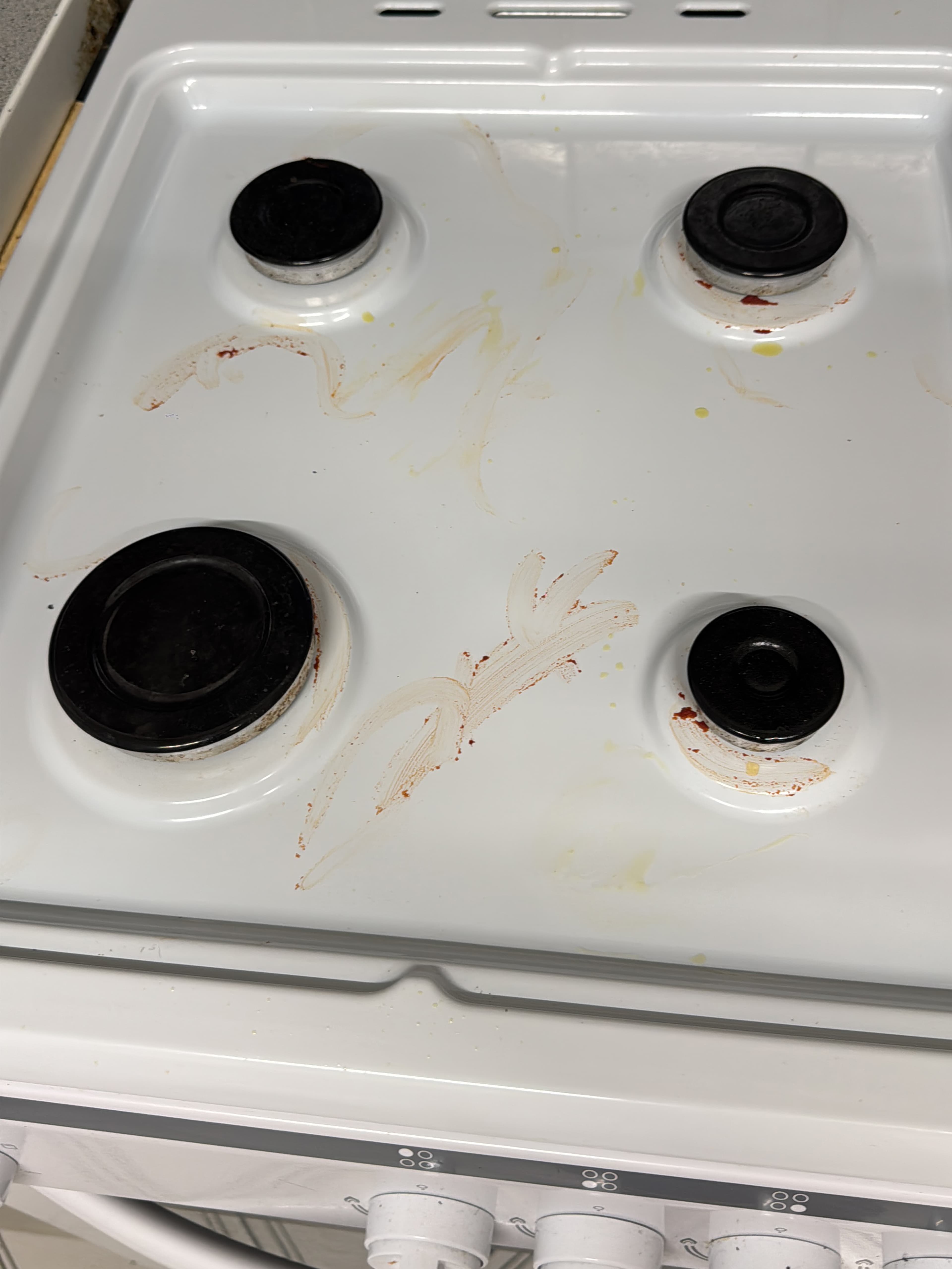 Stove before cleaning